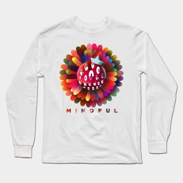 Colorful Flower Boi ZAGGY BIG Long Sleeve T-Shirt by chachazart